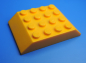 Preview: LEGO® Nr- 4211109 FL.YELL-ORA Gelb Eisenbahn Dachstein 4x6 / 45 Crad 2 Stück