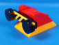 Preview: LEGO® City Eisenbahn Puffer Lok Prellbock rot mit gelb schwarzen Balken