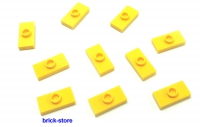 LEGO®  / 10 Stück / 1x2 gelbe / Fliesen mit Noppen