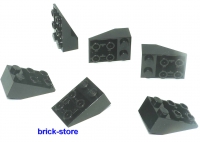LEGO® City / 2x3  schwarz Dachsteine / Schrägsteine / 6 Stück