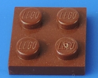 LEGO® 2x2 Platte / braun