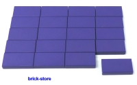 LEGO® lila 1x2 Basic Fliesen / Kacheln / Platten / 20 Stück