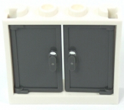 LEGO® weiße / 1x4x3 Lok Fenster / mit 2 Türen
