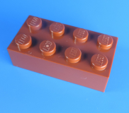 LEGO® Nr.-4211201 Basic Grundbaustein 2x4 braun / 1 Stück