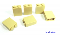 LEGO® / 6 Stück beige 2x1x2 Grundbaustein Wandstein Säule / Pfosten