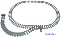 LEGO® Eisenbahn Schienenkreis mit Weiche/links gerade/Flex Schienen/Prellbock