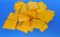 LEGO® Nr- 4211109 FL.YELL-ORA Gelb Eisenbahn Dachstein 4x6 / 45 Crad 25 Stück
