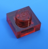 LEGO® Nr.- 3000841 / 1x1 Platte transparent rot / 1 Stück