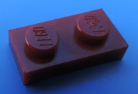 LEGO®  1x2 Platte dunkel rot / 1 Stück
