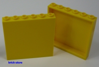 LEGO® 1x6x6  Fenster /  Wand / Panele /  gelb  2 Stück