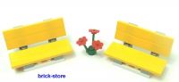LEGO®  City/Eisenbahn 2  Bank / gelb  mit rote Blume