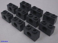 LEGO®  / Technic / dunkelgraue / 1x2  Lochsteine  / 10 Stück