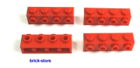 LEGO® rote / 1x4 Grundbaustein mit Noppen / 4 Stück