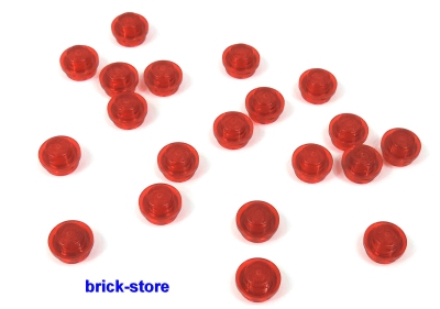 LEGO® rote / 1x1 x0.33 runde Platten / Rundsteine / 20 Stück