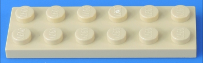 LEGO® 2x6 Platte / beige