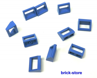 LEGO® / 1x2 Fliesen Platte mit Griff blau / 10 Stück