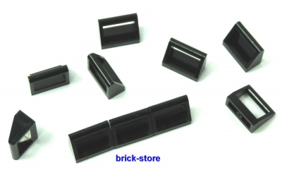 LEGO® / 1x2 Fliesen Platte mit Griff schwarz / 10 Stück