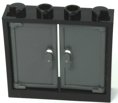 LEGO® schwarze / 1x4x3 Lok Fenster / mit 2 Türen