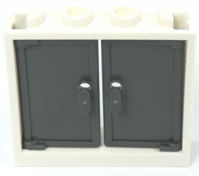 LEGO® weiße / 1x4x3 Lok Fenster / mit 2 Türen