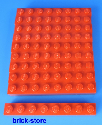 LEGO® / rote/ 1x8 GRUNDBAUSTEINE /10 Stück/ BASICSTEINE STEINE