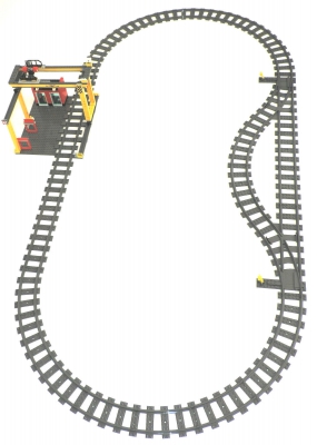 LEGO® Eisenbahn (60052) Schienenkreis mit Weichen und Verladestation / Kran