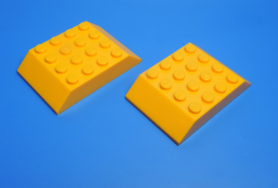 LEGO® Nr- 4211109 FL.YELL-ORA Gelb Eisenbahn Dachstein 4x6 / 45 Crad 2 Stück