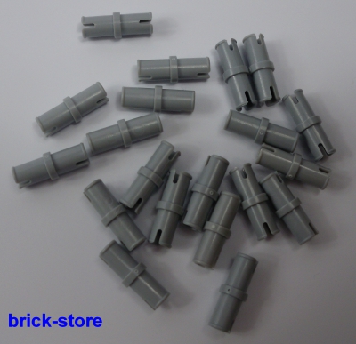 LEGO®  hellgraue 1x2 Technic / Verbinder / Pins / 20 Stück