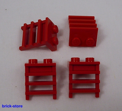 Lego City/Eisenbahn/Castle / rote Treppen / Leitern / 4 Stück