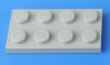 LEGO® 2x4 Platte / hellgrau