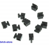 LEGO® schwarz  /  1x1 Grundbaustein mit Griff / Stange / 10 Stück